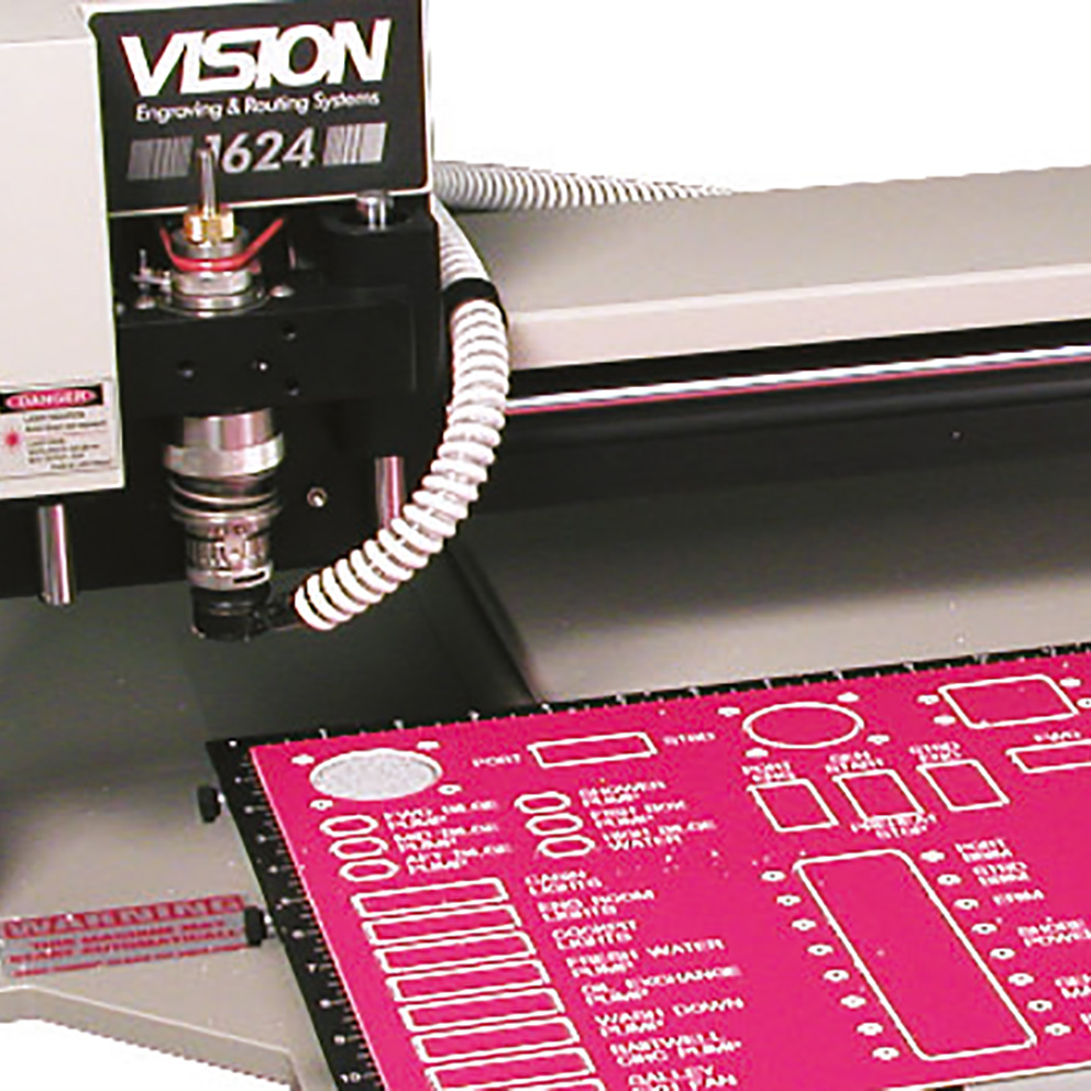 Vision Engraving and routing systems example